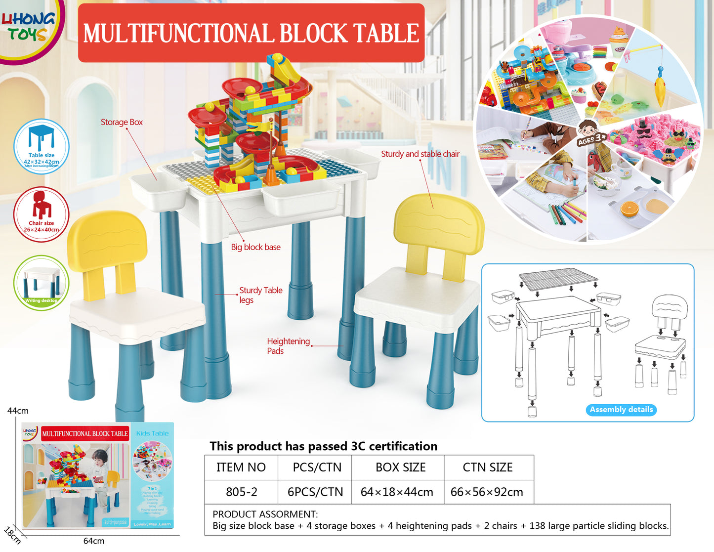 Multifunctional Block Table