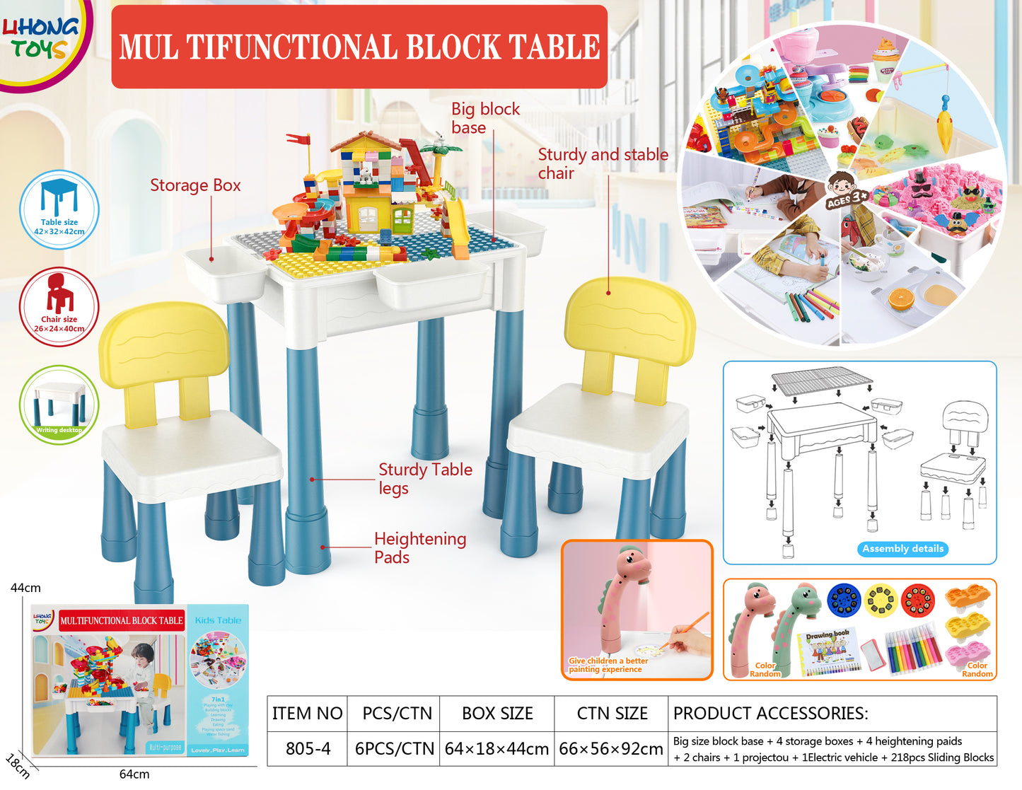 Multifunctional Block Table