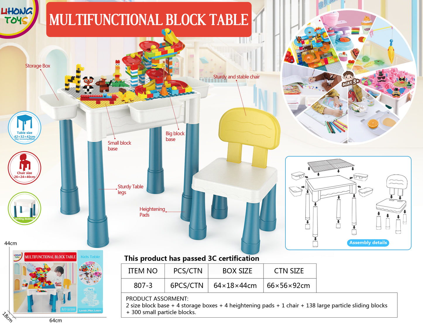 Multifunctional Block Table