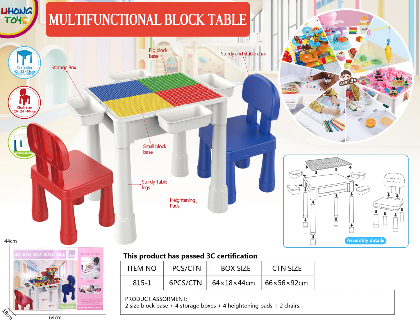 Multifunctional Block Table
