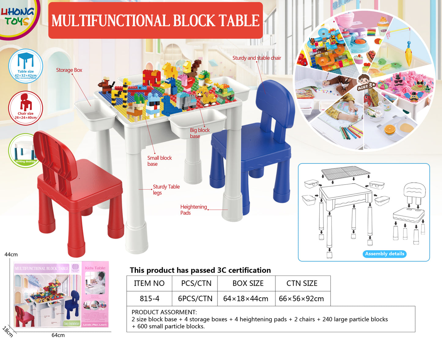 Multifunctional Block Table