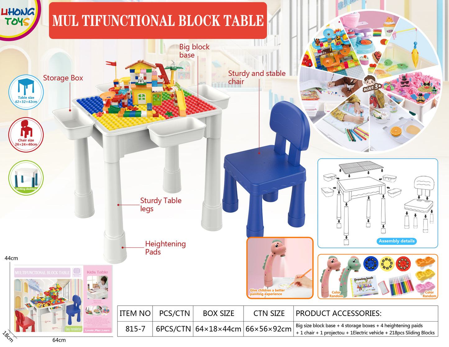 Multifunctional Block Table