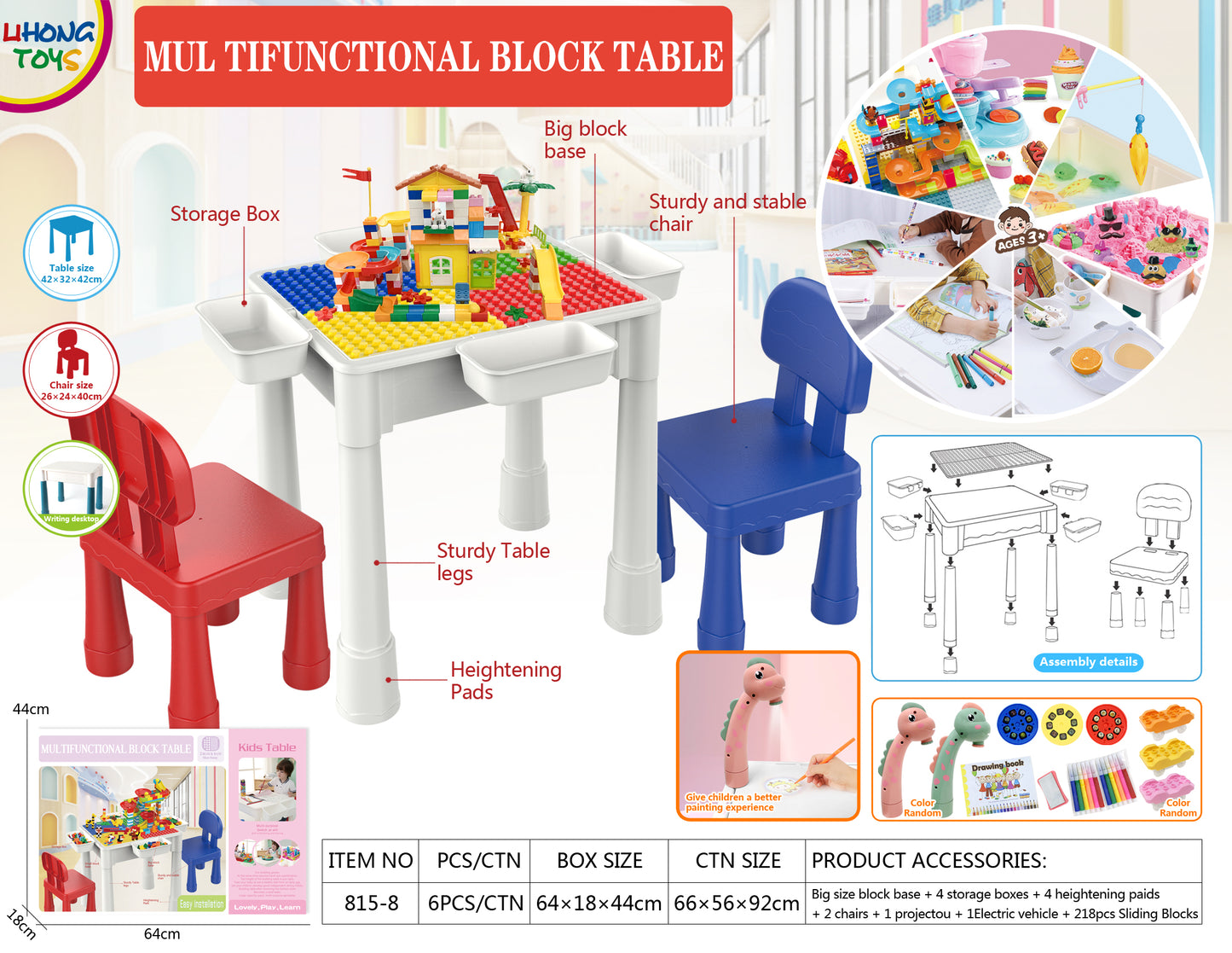 Multifunctional Block Table