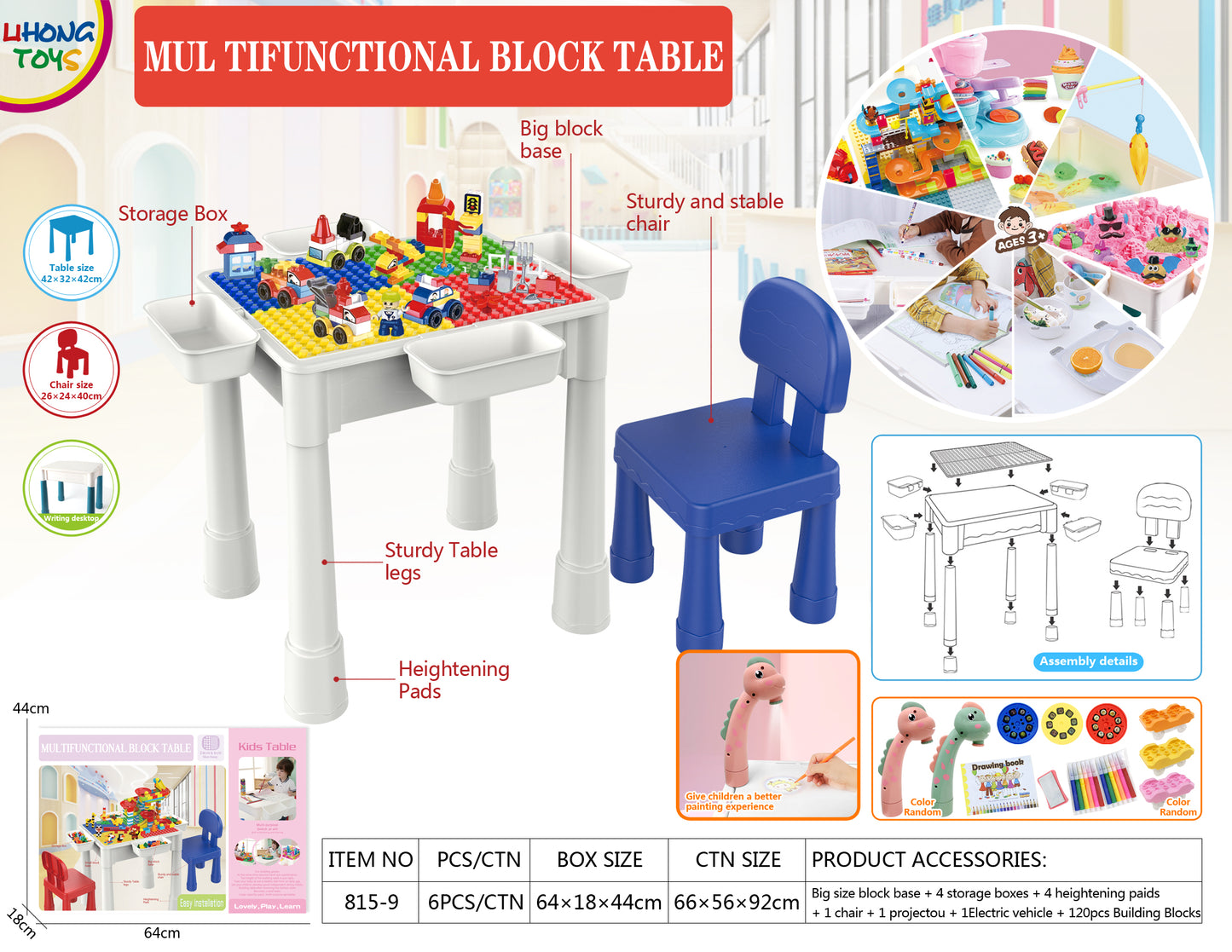 Multifunctional Block Table