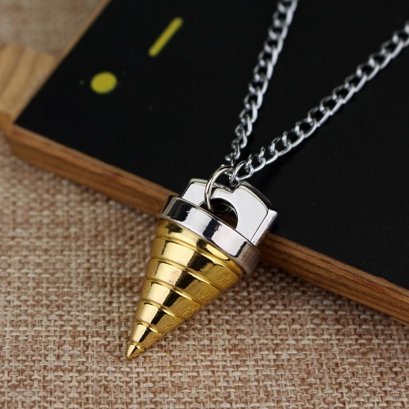 Gurren Lagann Core Drill Necklace / Keychain | Golden Spiral Prop