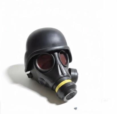Tactical Grim Reaper Helmet and Mask 1:1 Prop Dark Red Lenses Cosplay Armor - Post-Apocalyptic Commando Gear - Collector's Wearable Display