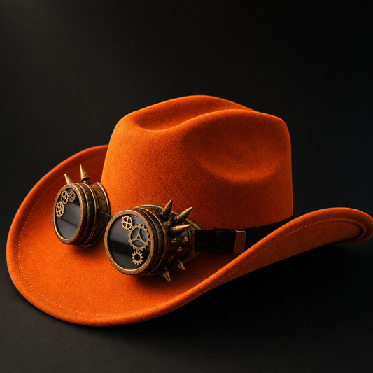 One Piece Fire Fist Ace Cowboy Hat with Goggles | Cosplay Prop