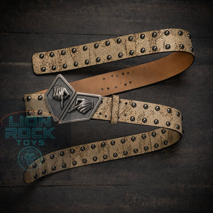 Gyro Zeppeli White & Green Leather Belt | Steel Ball Run Cosplay