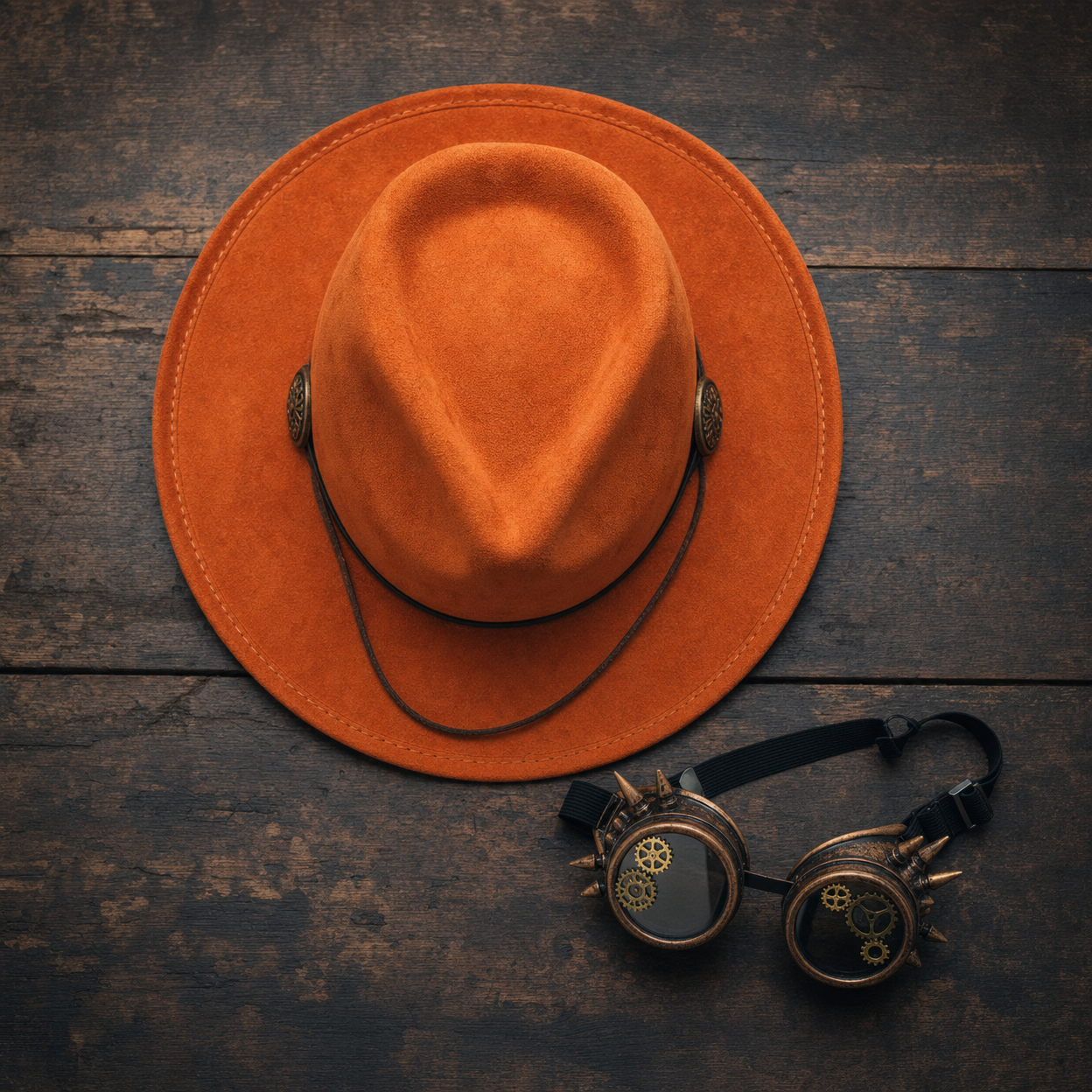 One Piece Fire Fist Ace Cowboy Hat with Goggles | Cosplay Prop