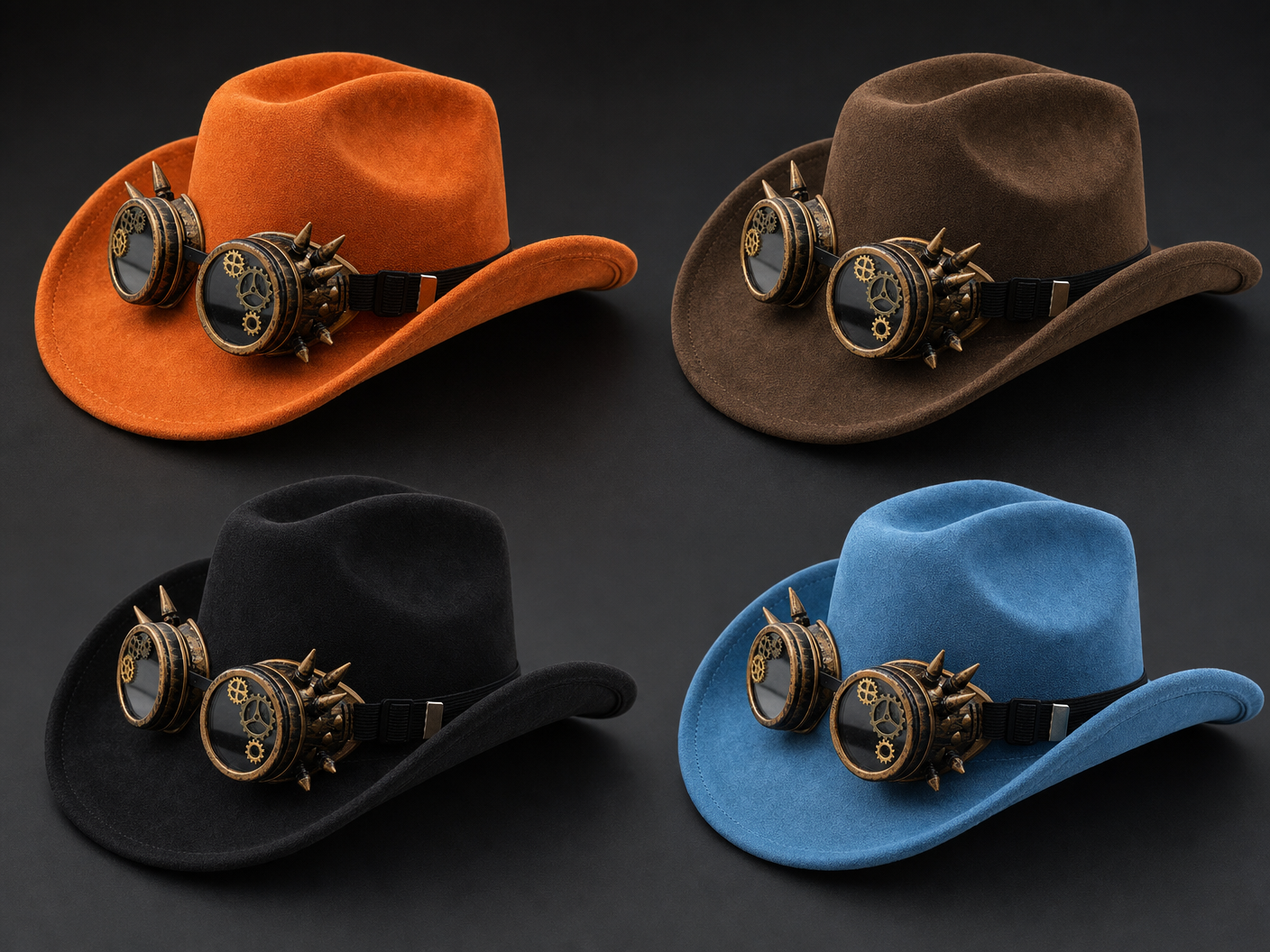 One Piece Fire Fist Ace Cowboy Hat with Goggles | Cosplay Prop