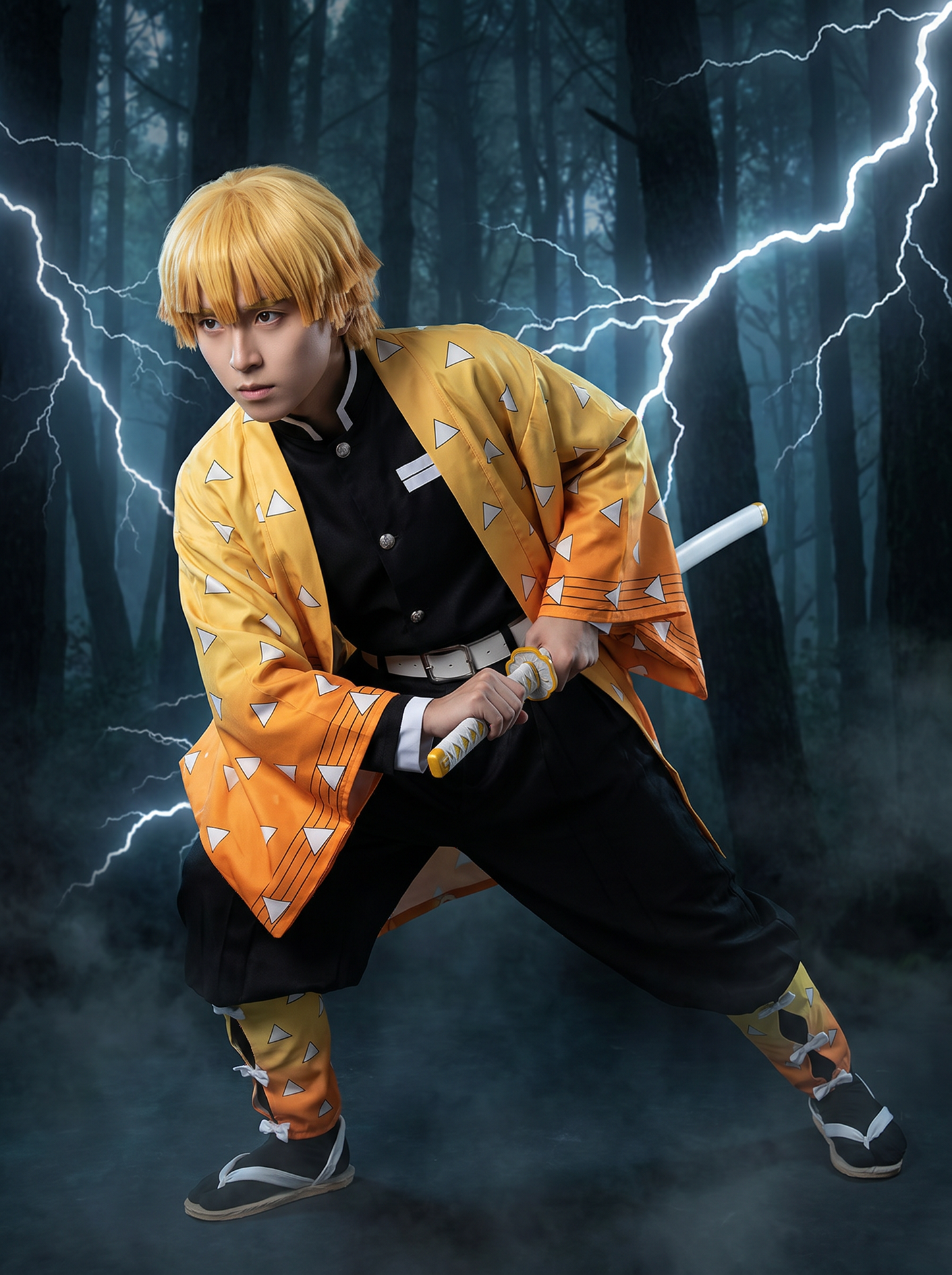 agatsuma-zenitsu cosplay costume - demon-slayer