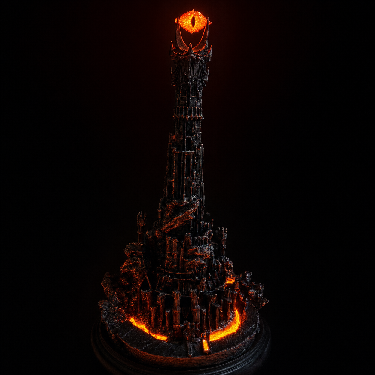 Eye of Sauron LED Dark Tower Statue | Lord of the Rings Diorama