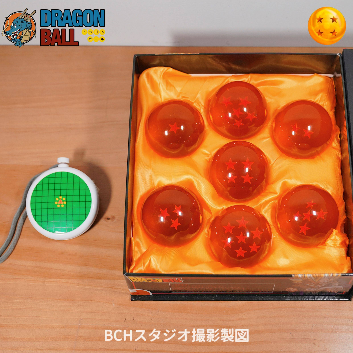 7 Crystal Star Spheres Collection with Mythic Green Dragon Diorama - Celestial Wishing Orbs - 30cm Immortal Dragon Statue