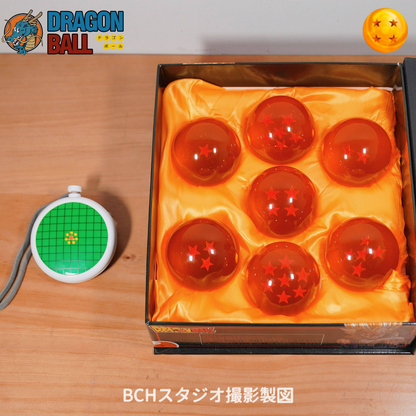 7 Crystal Star Spheres Collection with Mythic Green Dragon Diorama - Celestial Wishing Orbs - 30cm Immortal Dragon Statue