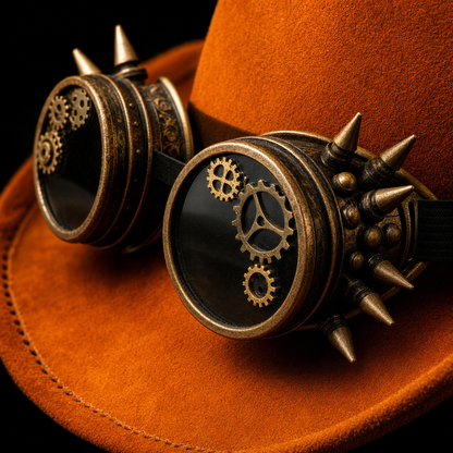 One Piece Fire Fist Ace Cowboy Hat with Goggles | Cosplay Prop