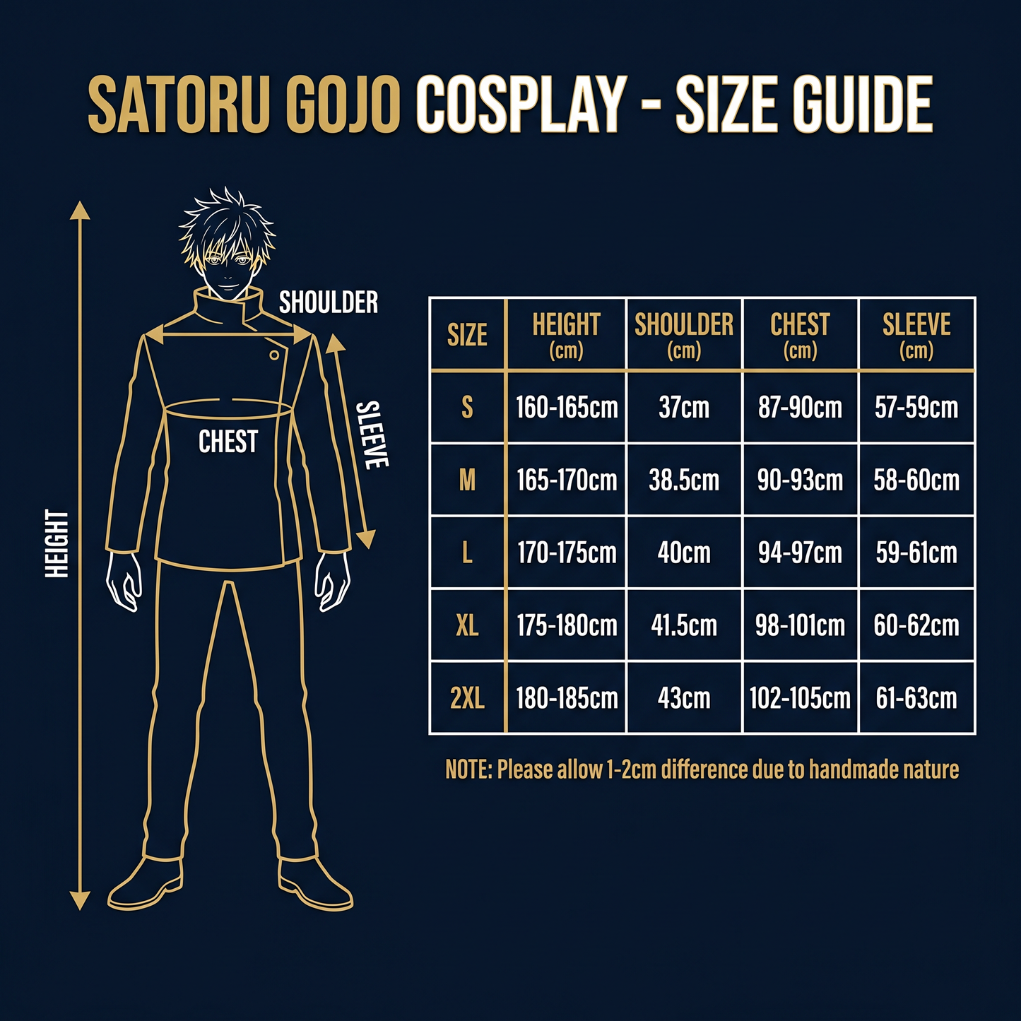 gojo-satoru cosplay costume - jujutsu-kaisen