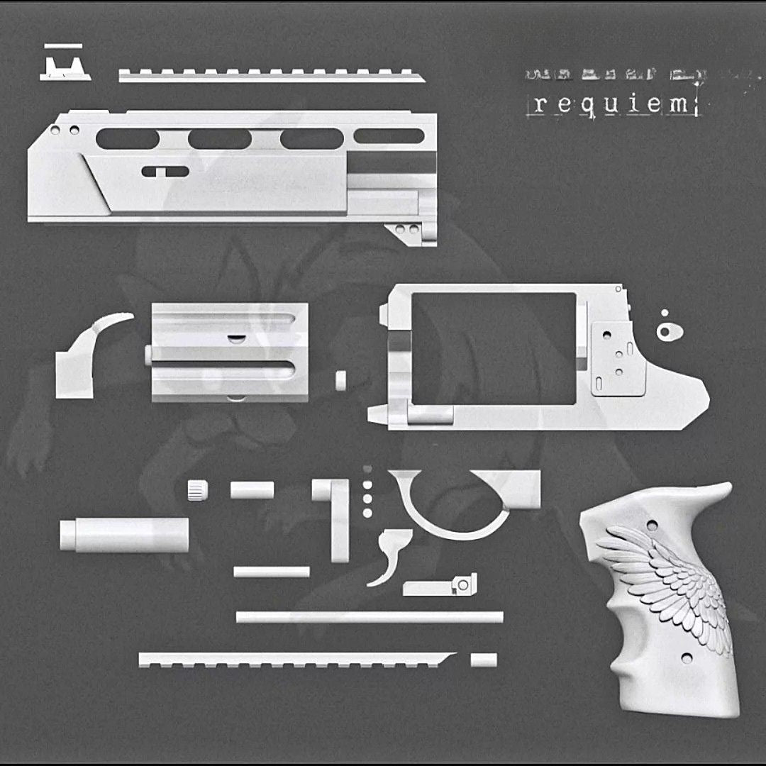 1:1 High-Caliber Revolver Prop | Rotating Cylinder Cosplay Replica