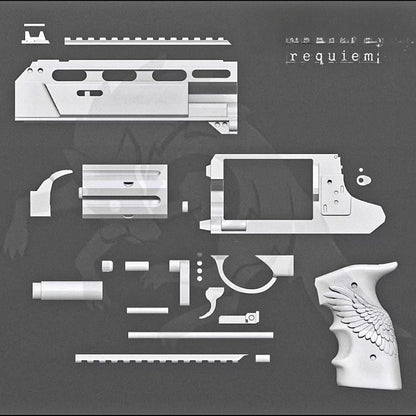 1:1 High-Caliber Revolver Prop | Rotating Cylinder Cosplay Replica