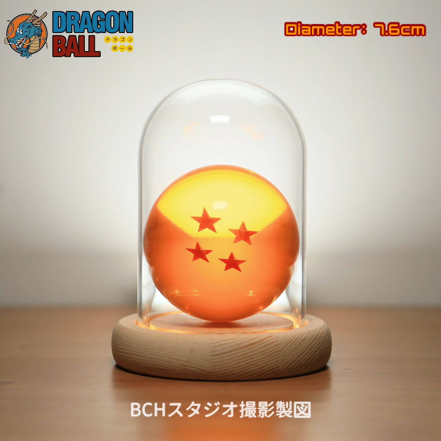 7 Crystal Star Spheres Collection with Mythic Green Dragon Diorama - Celestial Wishing Orbs - 30cm Immortal Dragon Statue