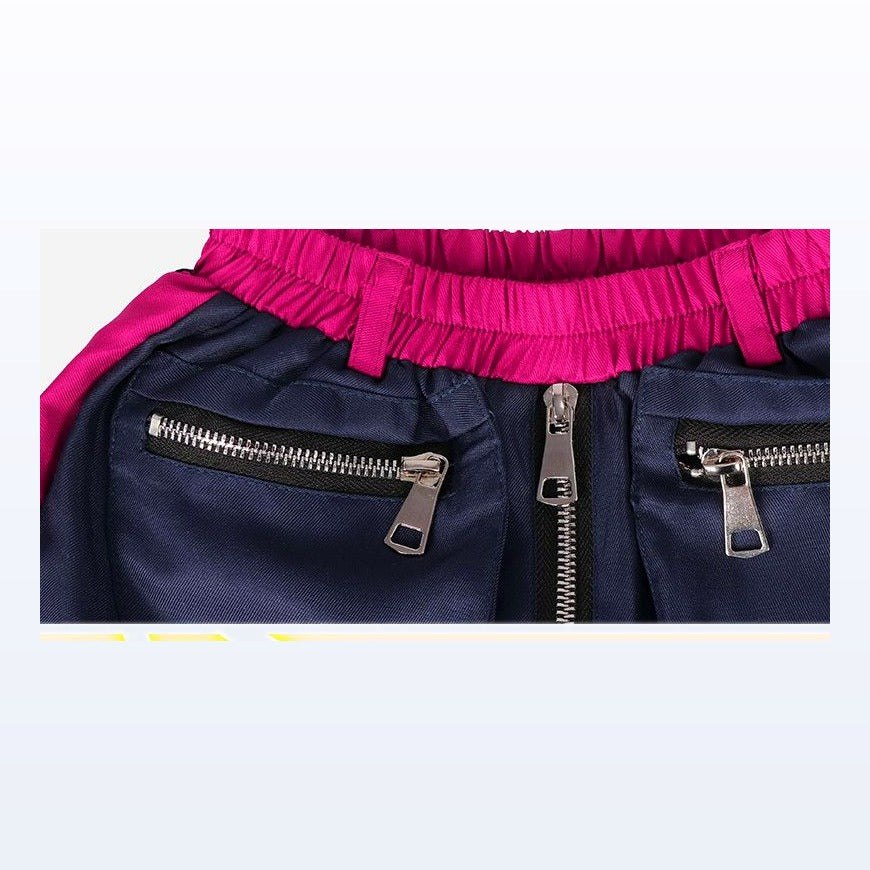 Rumi costume detail — shorts waistband close-up