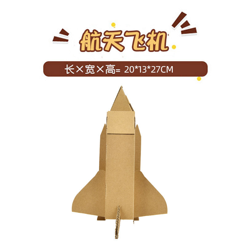 Cardboard Toy Children's Handicraft Creative Cardboard Box Small Car Tank Making Materials Kindergarten Homework Private Domain Group Buying