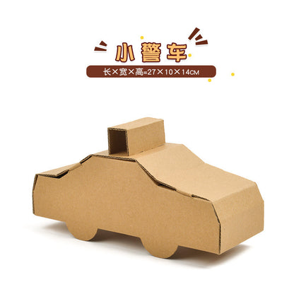 Cardboard Toy Children's Handicraft Creative Cardboard Box Small Car Tank Making Materials Kindergarten Homework Private Domain Group Buying