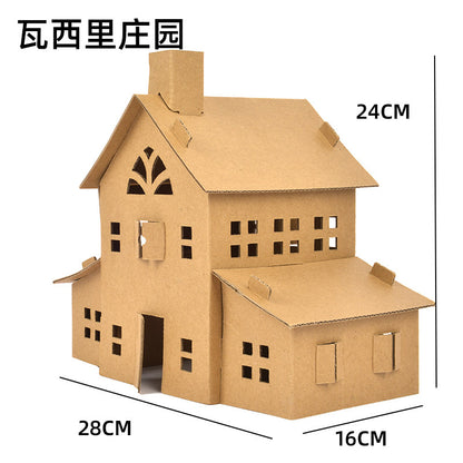 Cardboard Toy Children's Handicraft Creative Cardboard Box Small Car Tank Making Materials Kindergarten Homework Private Domain Group Buying