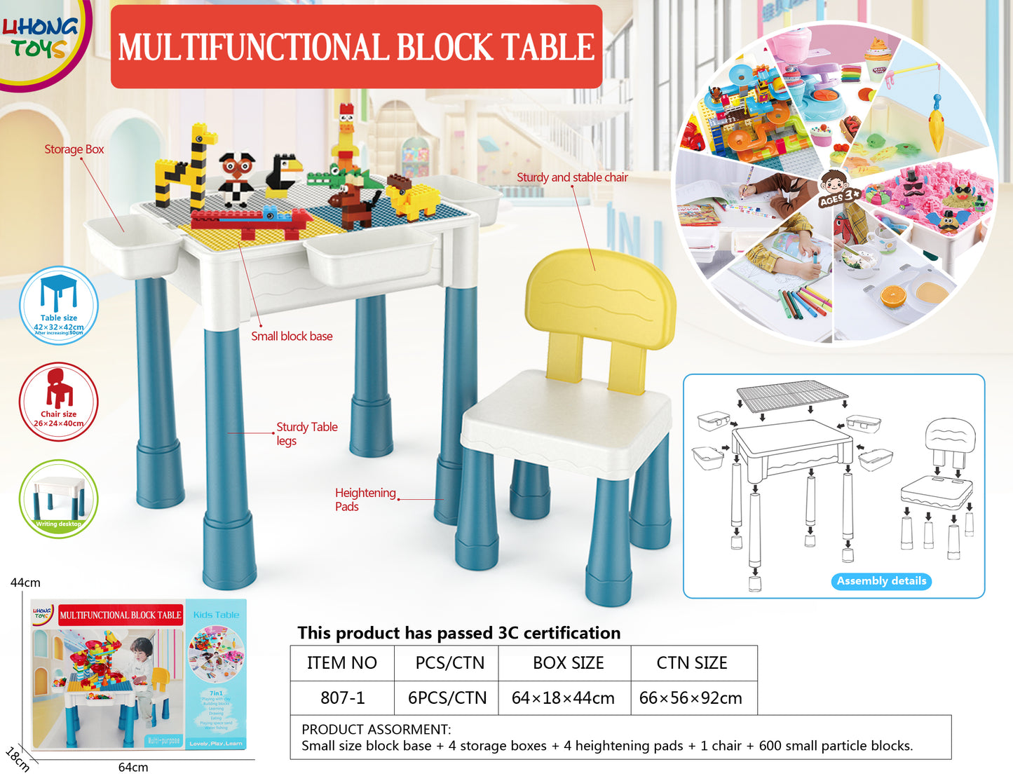 Multifunctional Block Table