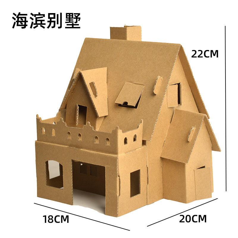 Cardboard Toy Children's Handicraft Creative Cardboard Box Small Car Tank Making Materials Kindergarten Homework Private Domain Group Buying