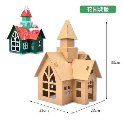 Cardboard Toy Children's Handicraft Creative Cardboard Box Small Car Tank Making Materials Kindergarten Homework Private Domain Group Buying