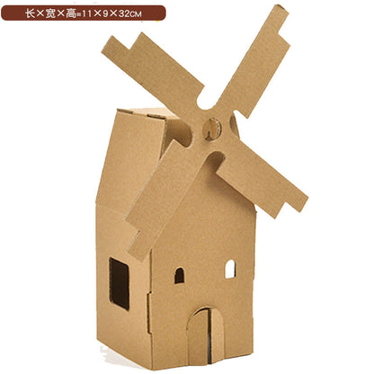 Cardboard Toy Children's Handicraft Creative Cardboard Box Small Car Tank Making Materials Kindergarten Homework Private Domain Group Buying
