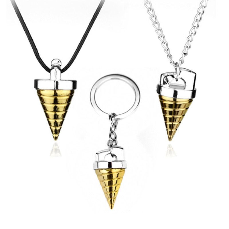 Gurren Lagann Core Drill Necklace / Keychain | Golden Spiral Prop