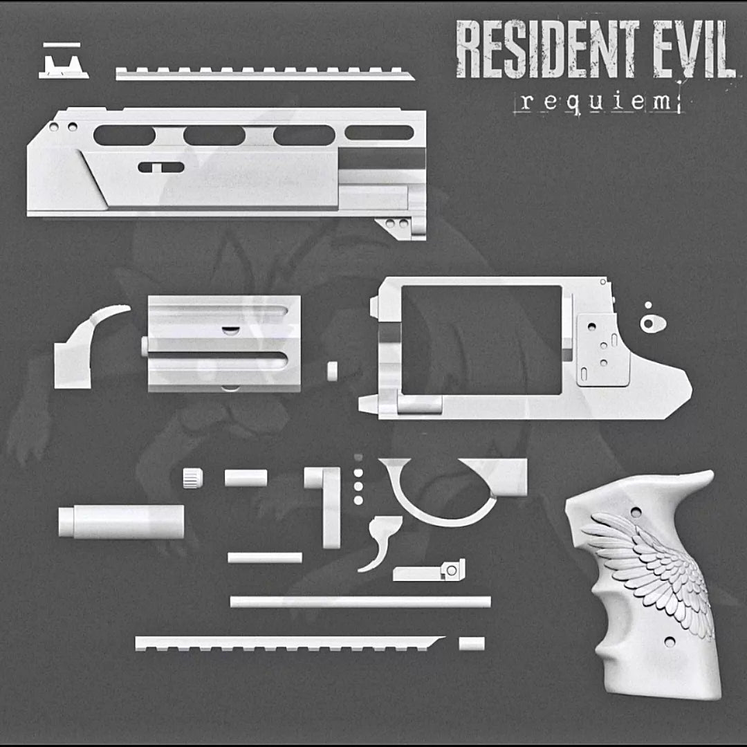 1:1 High-Caliber Revolver Prop | Rotating Cylinder Cosplay Replica