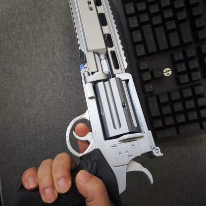 1:1 High-Caliber Revolver Prop | Rotating Cylinder Cosplay Replica