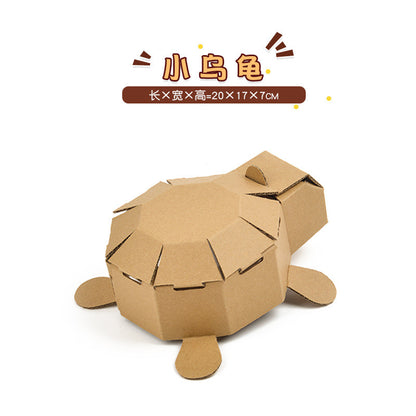 Cardboard Toy Children's Handicraft Creative Cardboard Box Small Car Tank Making Materials Kindergarten Homework Private Domain Group Buying