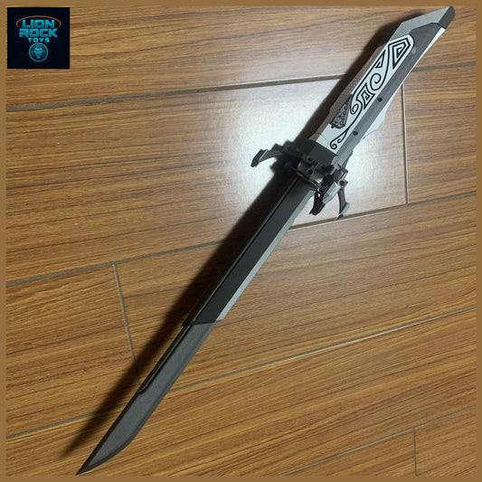 Folding Arm Blade Prop Replica — Engraved Steel-Look Cosplay Sword, Collapsing Mechanism Display Piece