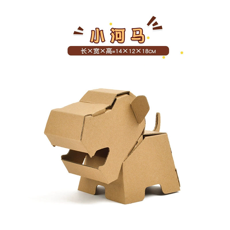 Cardboard Toy Children's Handicraft Creative Cardboard Box Small Car Tank Making Materials Kindergarten Homework Private Domain Group Buying