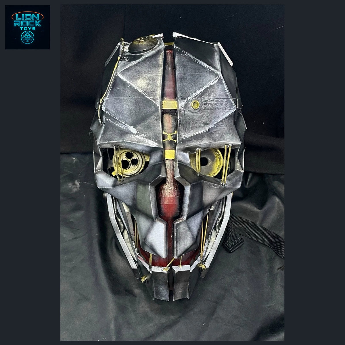 Faceted Plate Assassin Mask — Steampunk Skull Cosplay Helmet, Weathered Metal-Look Wearable Prop