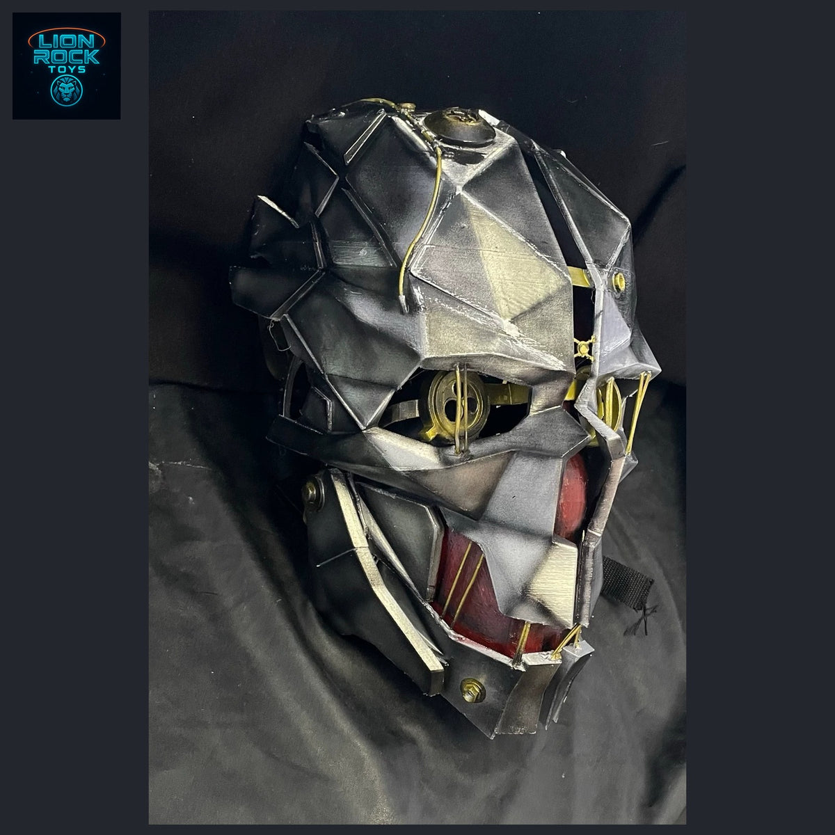 Faceted Plate Assassin Mask — Steampunk Skull Cosplay Helmet, Weathered Metal-Look Wearable Prop