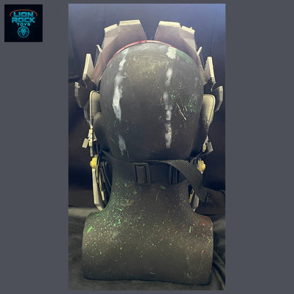 Faceted Plate Assassin Mask — Steampunk Skull Cosplay Helmet, Weathered Metal-Look Wearable Prop