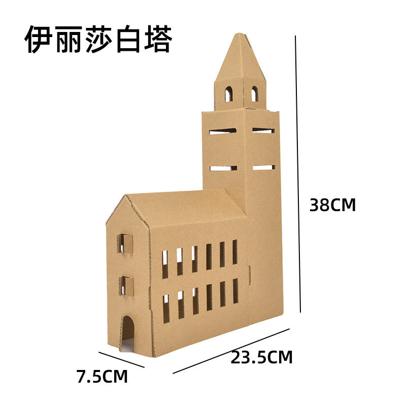 Cardboard Toy Children's Handicraft Creative Cardboard Box Small Car Tank Making Materials Kindergarten Homework Private Domain Group Buying