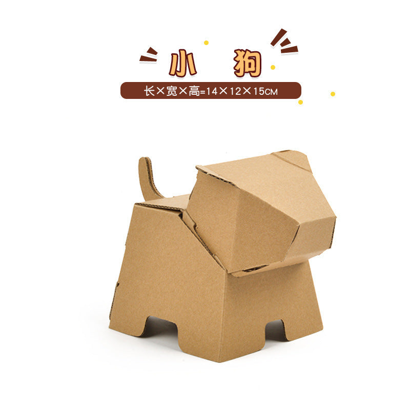 Cardboard Toy Children's Handicraft Creative Cardboard Box Small Car Tank Making Materials Kindergarten Homework Private Domain Group Buying