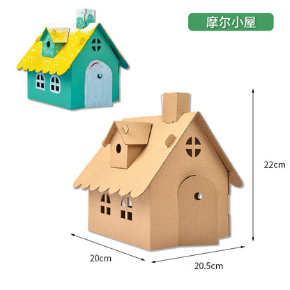 Cardboard Toy Children's Handicraft Creative Cardboard Box Small Car Tank Making Materials Kindergarten Homework Private Domain Group Buying