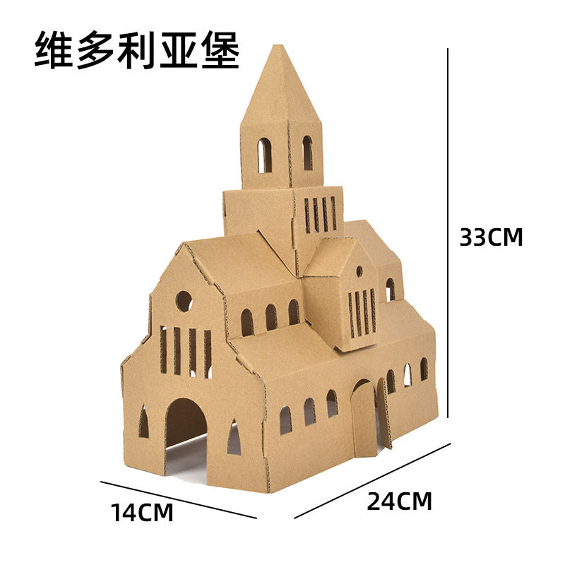 Cardboard Toy Children's Handicraft Creative Cardboard Box Small Car Tank Making Materials Kindergarten Homework Private Domain Group Buying