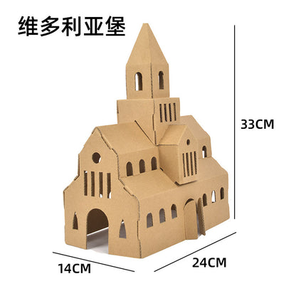 Cardboard Toy Children's Handicraft Creative Cardboard Box Small Car Tank Making Materials Kindergarten Homework Private Domain Group Buying
