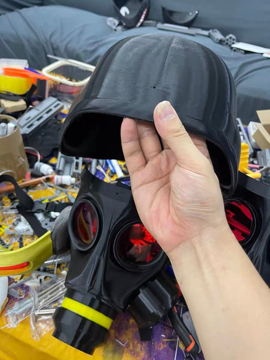Grim Reaper Tactical Helmet real product - matte black shell held in hand
