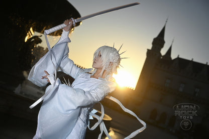 Ice kimono cosplay at sunset
