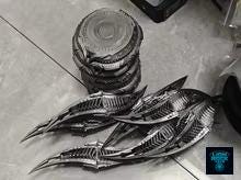 Detail of biomechanical layers on the energy core prop