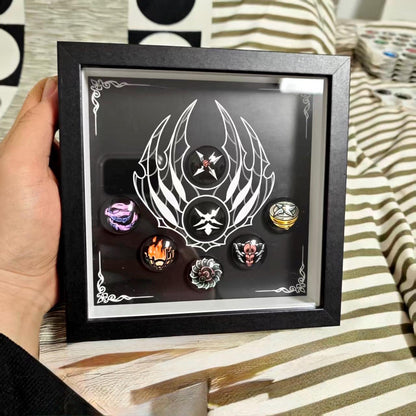 Silksong Enamel Pin Collection, Hollow Knight Magnetic Display Frame