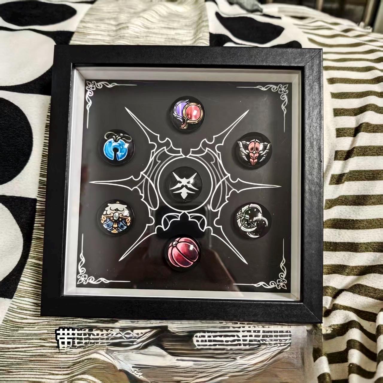 Silksong Enamel Pin Collection, Hollow Knight Magnetic Display Frame